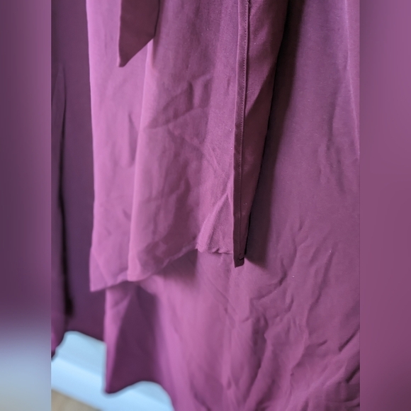 POLAGRAM faux-wrap Maxi dress, maroon/purple, size L - Picture 2 of 8